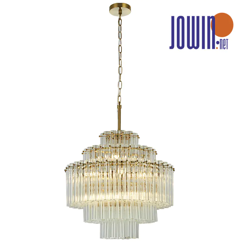 Lampa siogairlín Crystal Luxurious Cúig-ciseal